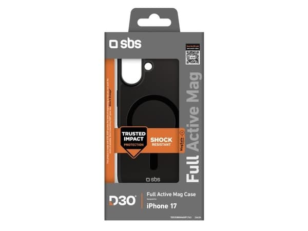 SBS TED3OBKMAGIP1763, Suojus, Apple, iPhone 17, musta