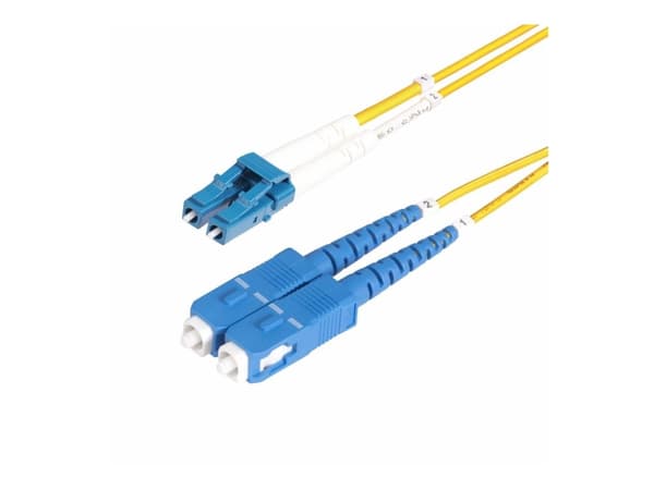 Startech 2m (6ft) LC to SC (UPC) OS2 Single Mode Duplex Fiber Optic Cable, 9/125µm, Laser Optimized, 10G, Bend Insensitive, Low Insertion Loss - LS...