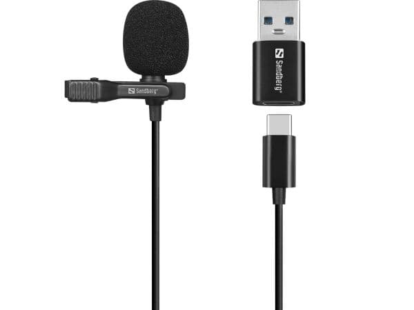 Mikrofon Sandberg Streamer USB-klipsemikrofon