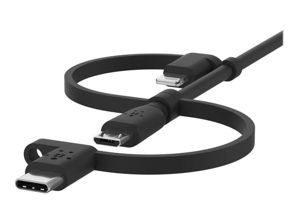 Belkin BoostCharge Universal - USB-kabel - USB hane till mikro-USB typ B, Lightning, USB-C hane - 1 m