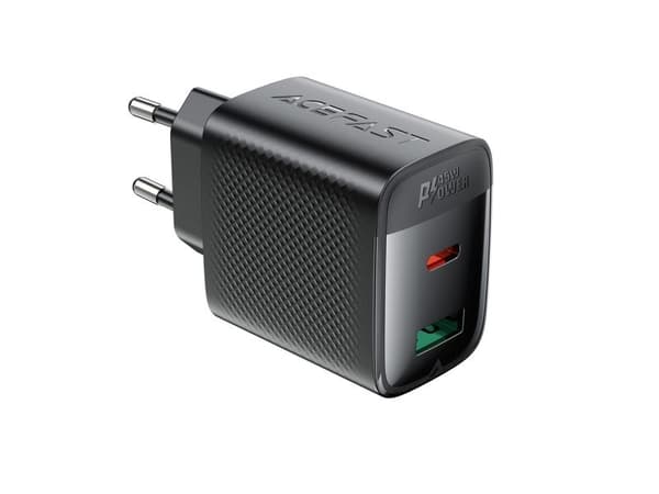 Acefast A106 GaN PD 45W USB-C USB-A Wall Charger - Black
