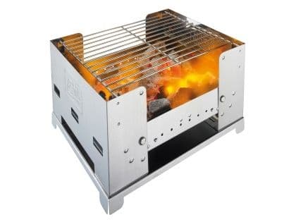 ESBIT BBQ300S, Grill, Kull (drivstoff), Rist, Sølv, Rektangulær, Rustfritt stål