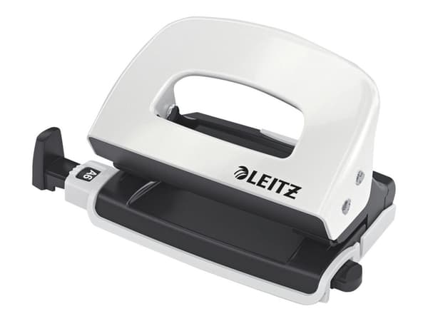 Hulapparat Leitz Mini WOW 2-huls hvid til 10 ark