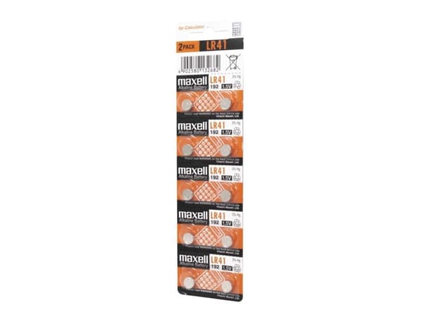 Maxell batteri LR41 10 stk
