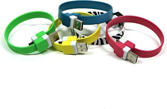USB-kabel USB-A til microUSB 0,25 m rosa