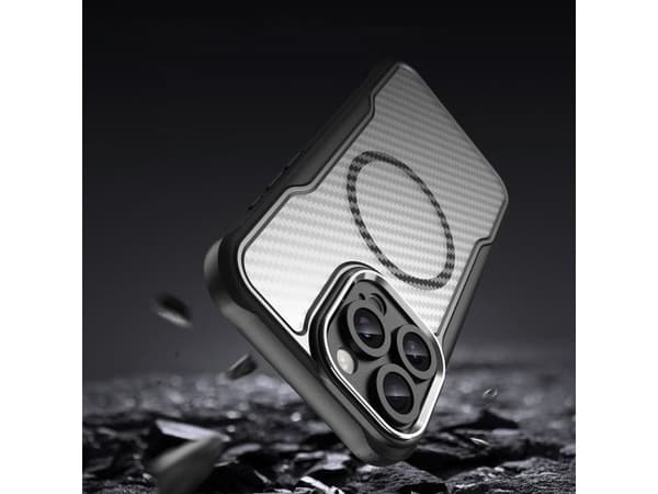 MagSafe silikonfodral för iPhone 16 Pro Max - svart