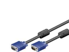Goobay 93614, 3 m, VGA (D-Sub), VGA (D-Sub), Hanstik, Hunstik, Sort, Blå
