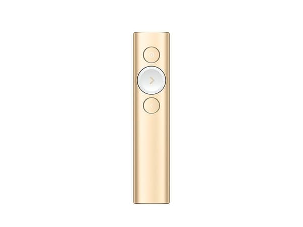 Logitech Spotlight - Presentationsfjärrkontroll - 3 knappar - guld