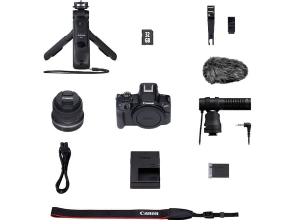 Canon EOS R50 systemkamera + 18-45 mm objektiv Vloggerskit