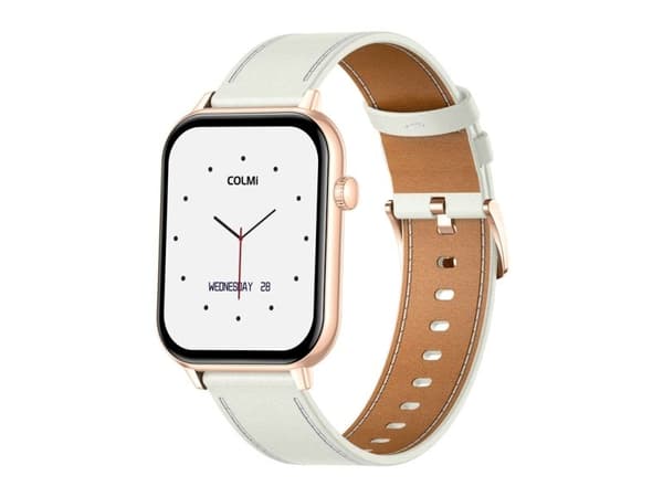 Colmi SMARTWATCH C28 gull + hvit lærrem