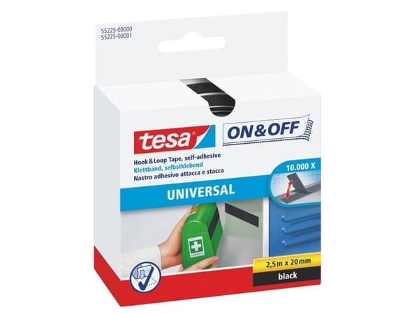 Tesa On &amp; Off - Monteringskläbemiddel - 2 cm x 1 m - vit