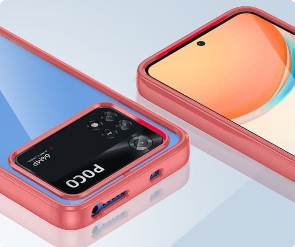 Outer Space Case silikonskal till Xiaomi Poco M4 Pro 5G - röd