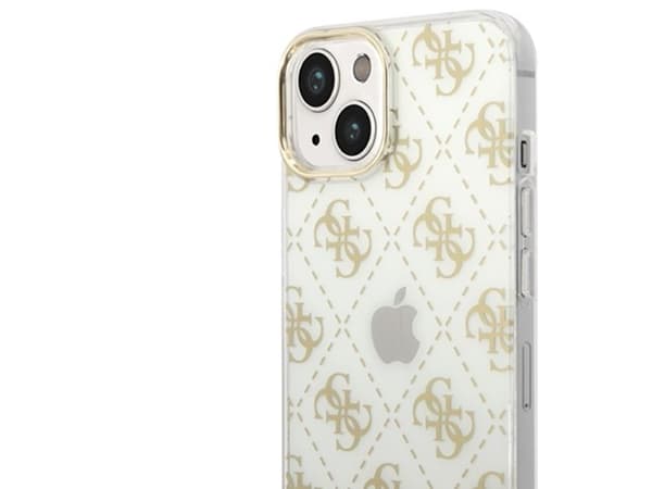 Guess GUHCP14MHG4MHG iPhone 14 Plus 6.7" gold/gold hardcase 4G Pattern Script