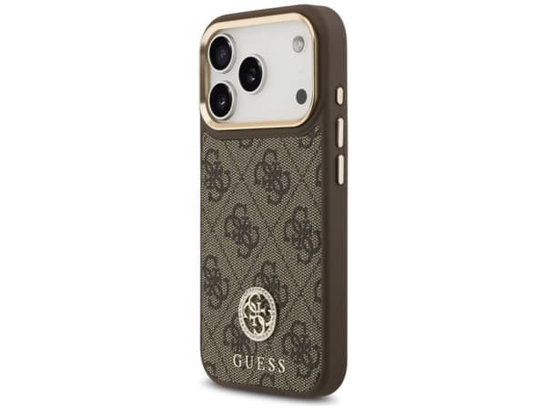 Guess 4G Strass-logo MagSafe-etu til iPhone 17 Pro - brun
