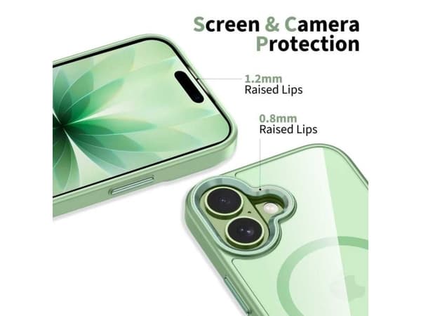 Tech-Protect MagMat MagSafe-skal för iPhone 17 - transparent grön