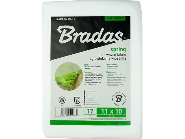 Bradas agrofiber 17 vårhvit 1,1 x 10 m