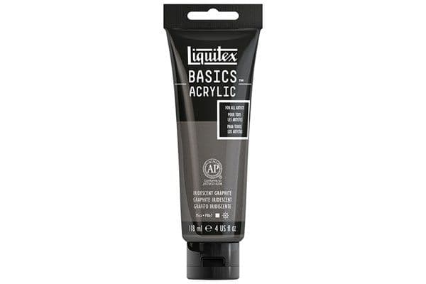 Basics akrylfärg 118 ml iriserande grafit 049
