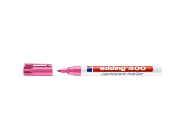 edding 400 - Markør - permanent - rosa - 1 mm