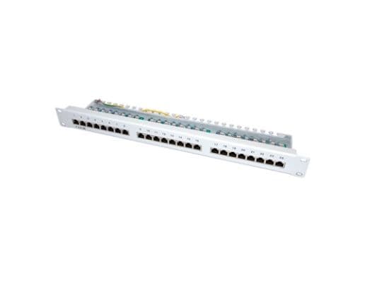 ROLINE Cat.5e Patch Panel 24P, STP, light grey