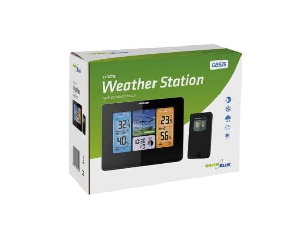 Greenblue GB526, Sort, Utendørs Barometer, Termometer, Hygrometer, Termometer, -20 - 95%, -20 - 95%