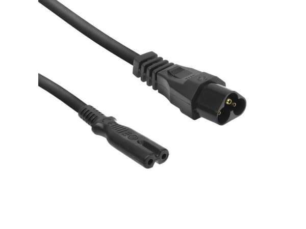 Strömkabel C6 - C7 svart 0,2 m