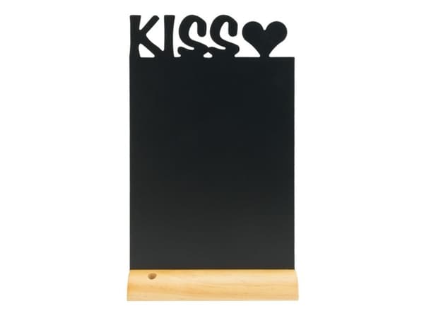 Securit® silhouet KISS bordskilt sort