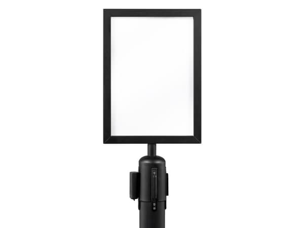 Securit® Classic Sort topskilt A4 rustfrit stål