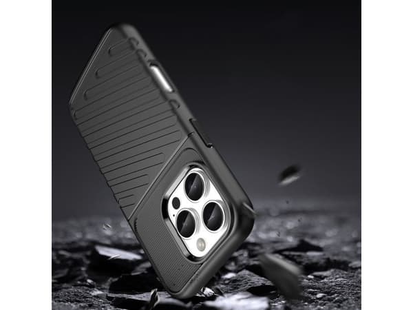 Thunder-deksel for iPhone 16 Pro i silikon - svart