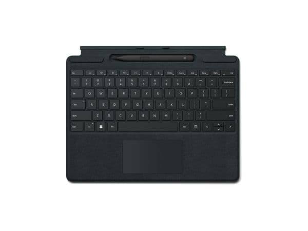 Microsoft Surface Pro Signature, Berøringsplate, Microsoft, Surface Pro 10 Surface Pro 9 Surface Pro 8 Surface Pro X, Sort, Alcantara, Dokking