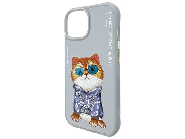 Nimmy iPhone 15 6,1" deksel grå/grå - Cool Cat