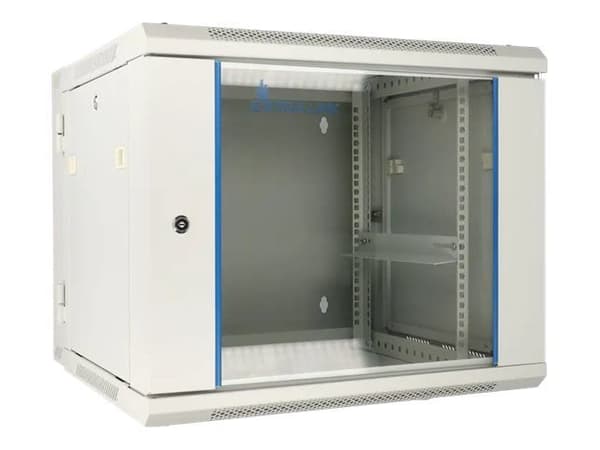 Extralink AZH - Rack skåp - svängtyp - väggmontering - grå - 9U - 19"