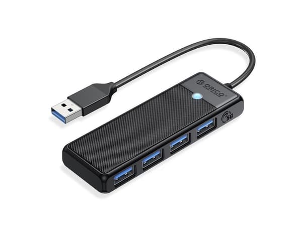 Orico USB-A Hub 4 portar USB-A 3.0 5Gbps svart