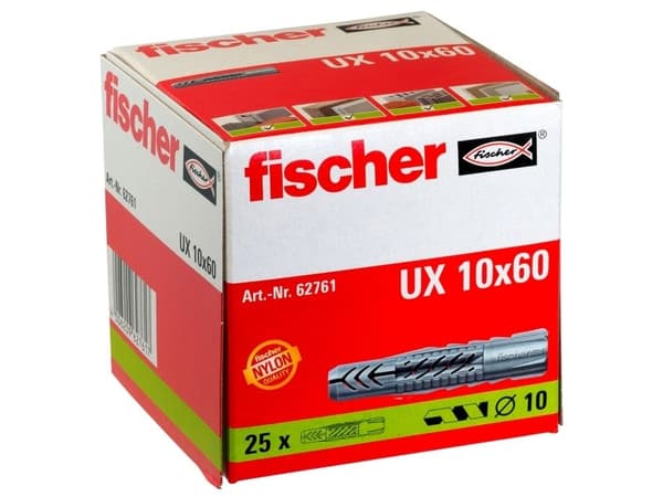 Fischer universalplugg UX 10x60, 25 st