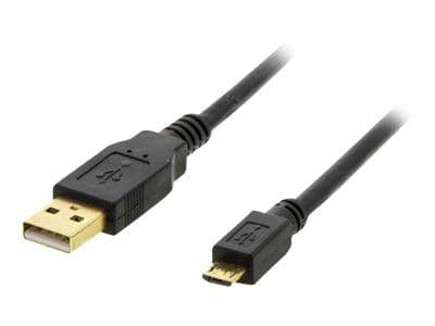 DELTACO MICRO-101 - USB-kabel - Micro-USB type B (hann) til USB (hann) - USB 2.0 - 1 m - svart