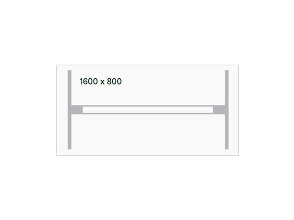 Hæve-sænkebord DNA, Birk 1600x800 mm 2-ben/Alugrå