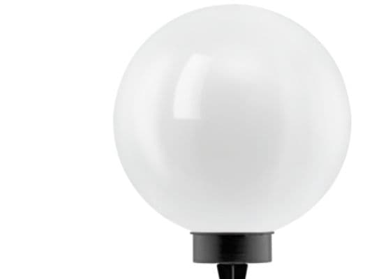 EGLO solcellsplätt/spjut vit kula Ø300
