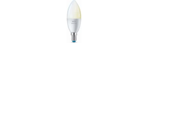 WiZ Candle 40 W C37 E14, Smart bulb, Wi-Fi/Bluetooth, White, LED, E14, White
