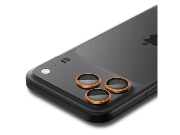Spigen Optik Pro kameralinsglas för iPhone 16 Pro / Max / 17 Pro / Max - orange