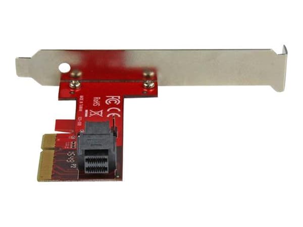 StarTech.com PEX4SFF8643, PCIe, U.2, Full-height / Low-profile, PCIe 3.0, Punainen, 5 - 50 °C