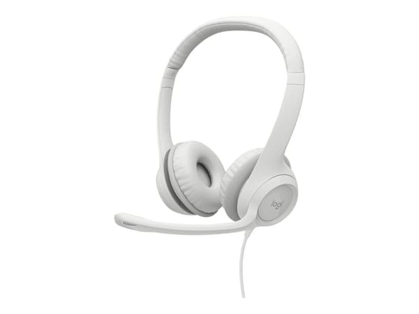Logitech H390 - Headset - on ear - kabel - USB - Off-White