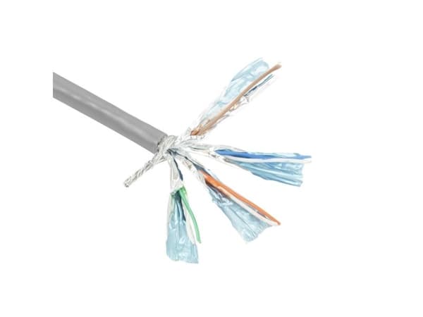 CAT6 S/FTP PVC flertrådet patchkabel grå 305 m