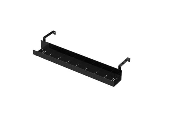 Kabelbakke Slim justerbar Sort
