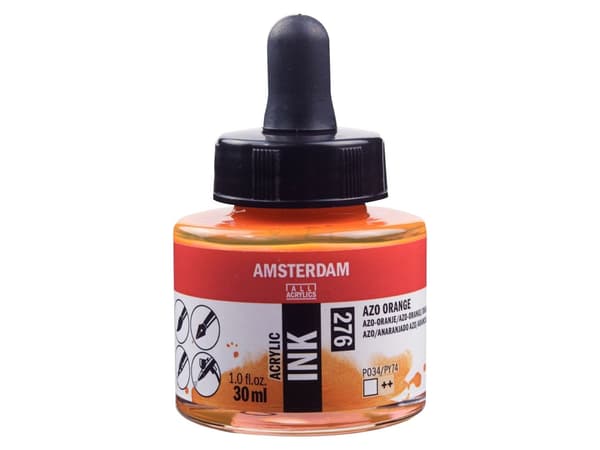 Amsterdam akrylfärg flaska Azo Orange 276