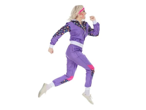 80er lilla Joggingdragt