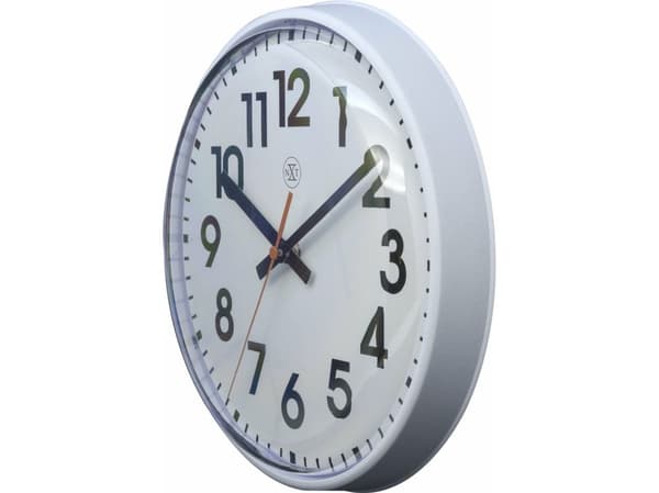 NeXtime Peter, Vägg, Analog clock, Rund, Vit, Plast, Batteri