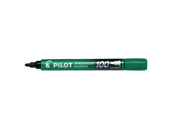 Marker Pilot 100 grön rund spets (st)
