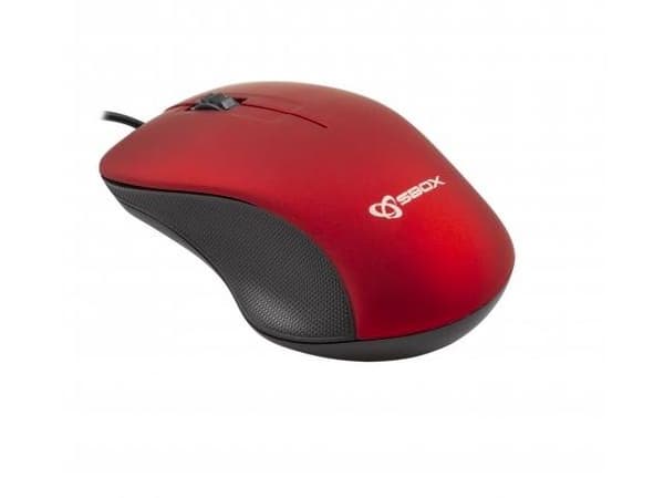 Sbox Technology SBOX optisk mus 1000 dpi, 3D, rød (M-958R)