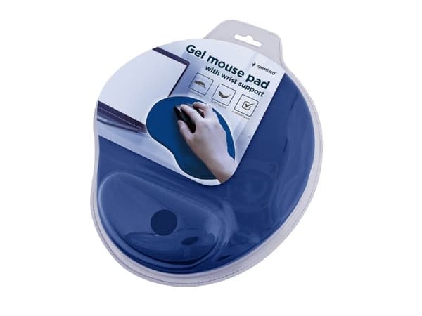 Gembird MP-GEL-B - Musematte med håndleddsstøtte - blå