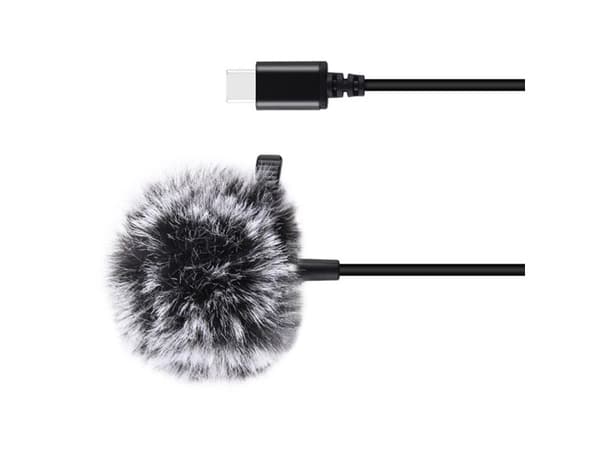 Puluz tie-mikrofon med klips PU425, 1,5 m, USB-C