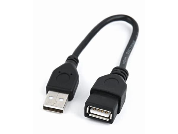 Cablexpert - USB forlængerkabel - USB (hun) til USB (han) - USB 2.0 - 15 cm - formet - sortti